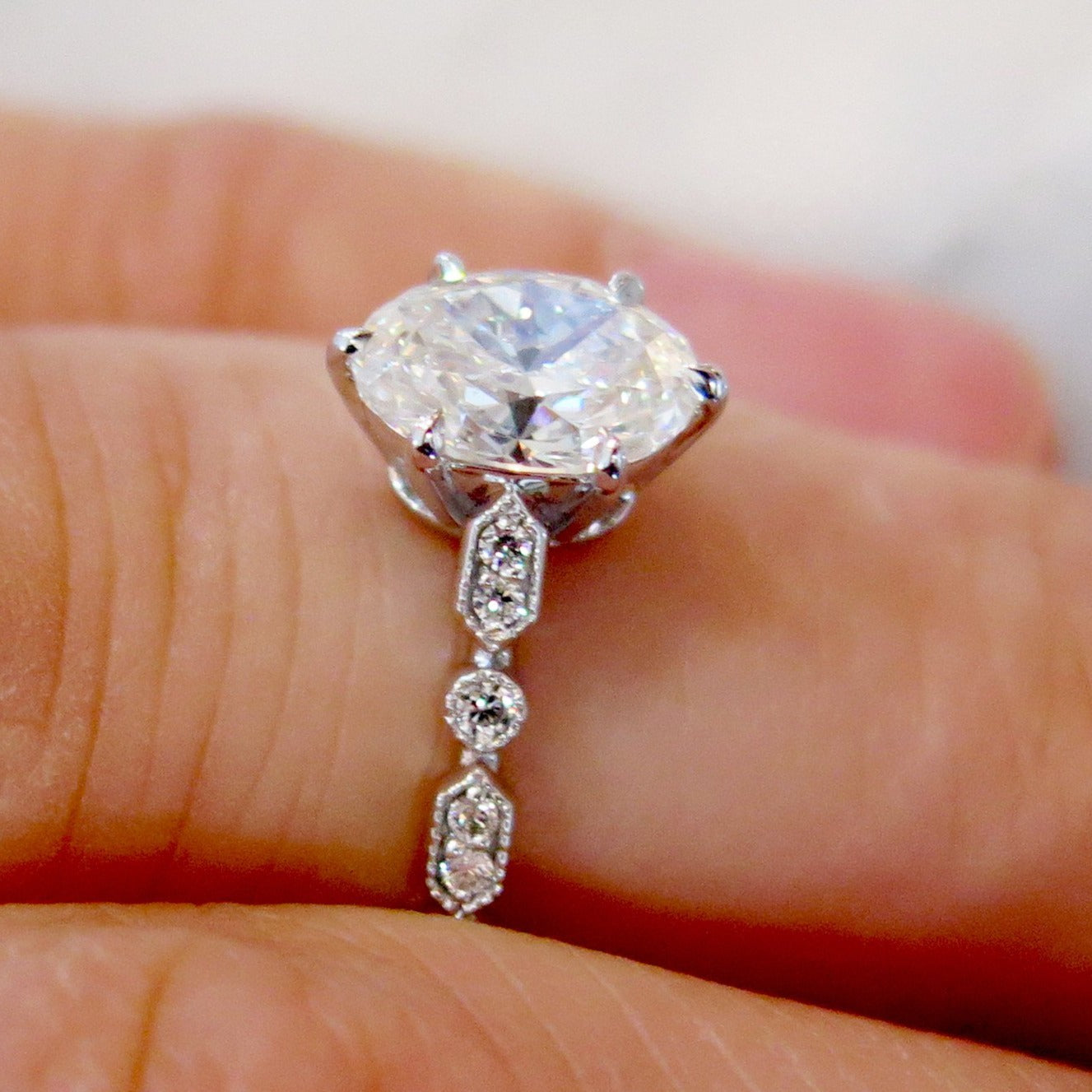 Stella Diamond Art Deco Wedding Band – Unique Engagement Rings NYC | Custom  Jewelry by Dana Walden Bridal